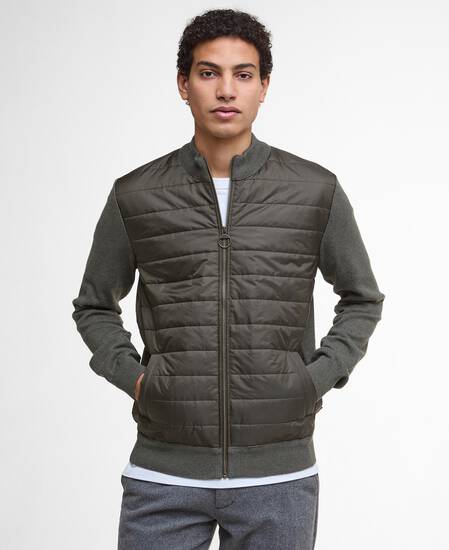 Essential Carn Quilted Jumper Olive