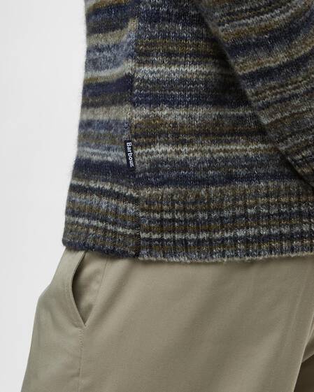 Pateley Striped Crew Neck Jumper Inky Marl