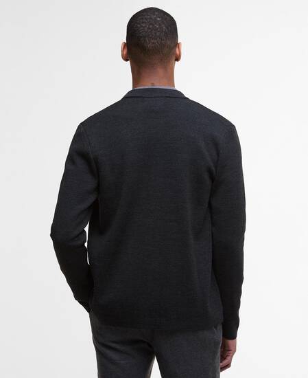 Croscombe Zip-Up Cardigan Charcoal Marl