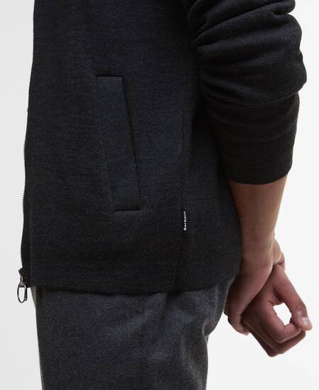 Croscombe Zip-Up Cardigan Charcoal Marl