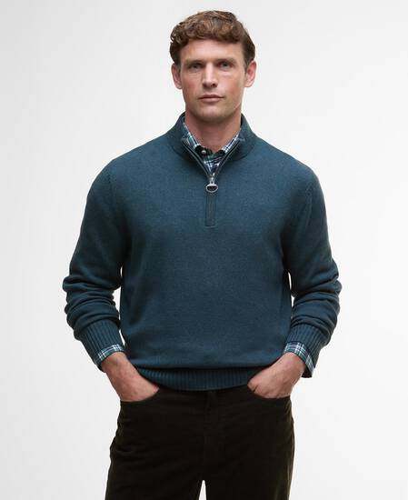 Kelson Quarter-Zip Jumper Mallard Green
