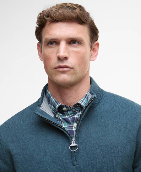 Kelson Quarter-Zip Jumper Mallard Green