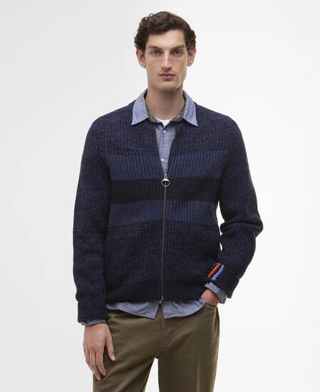 Paul Smith loves Barbour Knitted Bomber Jacket Navy