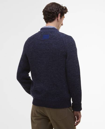 Paul Smith loves Barbour Knitted Bomber Jacket Navy