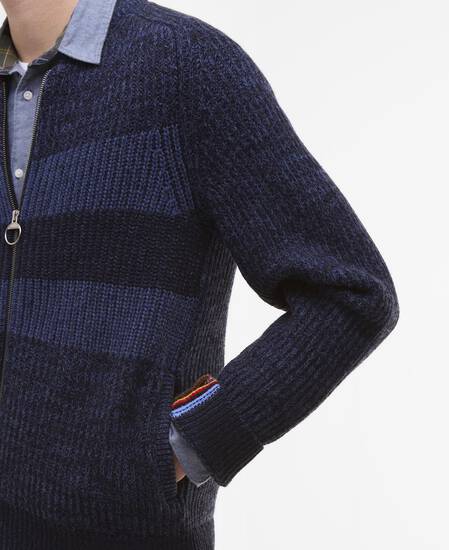 Paul Smith loves Barbour Knitted Bomber Jacket Navy