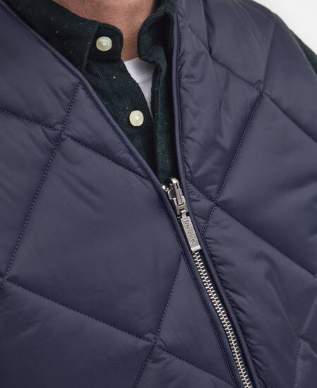 Large Box Quilted Liner Navy