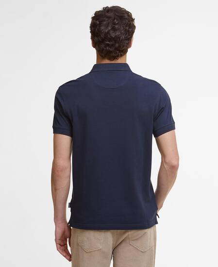 Blaine Tartan Short-Sleeved Polo Shirt Navy