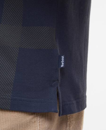 Blaine Tartan Short-Sleeved Polo Shirt Navy