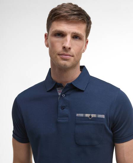 Corpatch Tailored Short-Sleeved Polo Shirt Navy