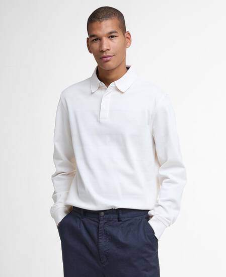 Waketown Tailored Long-Sleeved Polo Shirt Whisper White