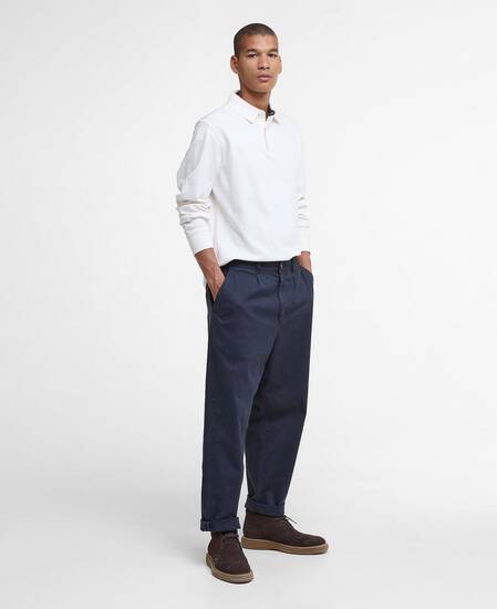 Waketown Tailored Long-Sleeved Polo Shirt Whisper White