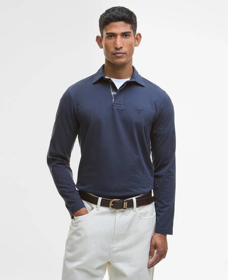 Margrove LS Tailored Polo Shirt Navy
