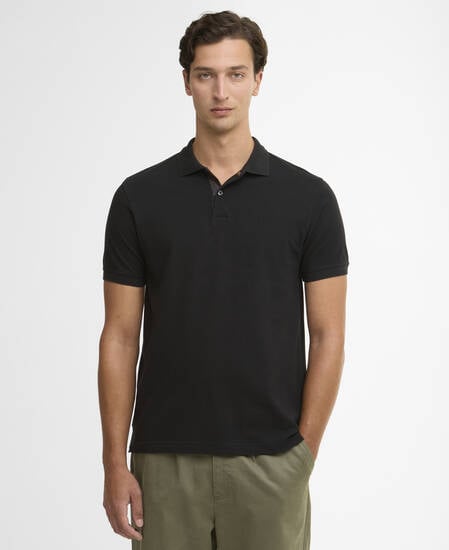 Pima Cotton Tailored Polo Black