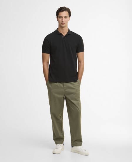 Pima Cotton Tailored Polo Black