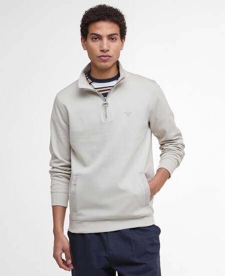 Lambeth Interlock Quarter-Zip Sweatshirt Mist