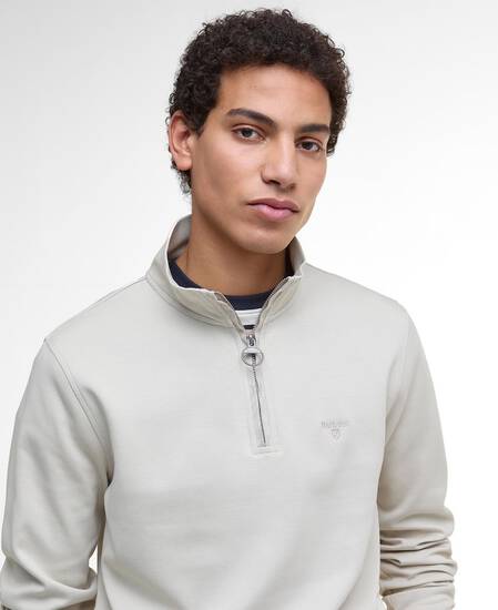 Lambeth Interlock Quarter-Zip Sweatshirt Mist