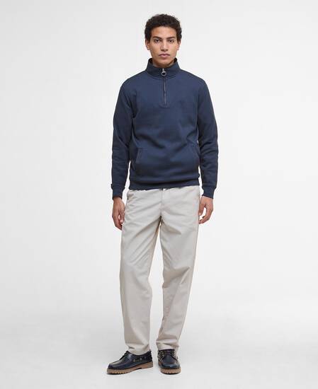 Lambeth Interlock Quarter-Zip Sweatshirt Navy