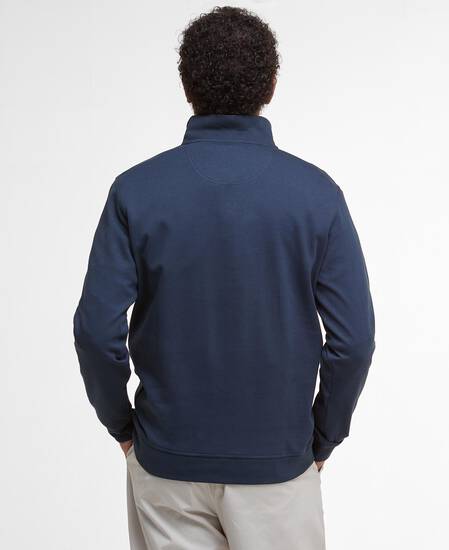 Lambeth Interlock Quarter-Zip Sweatshirt Navy