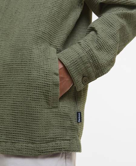Sandwood Waffle Overshirt Light Moss