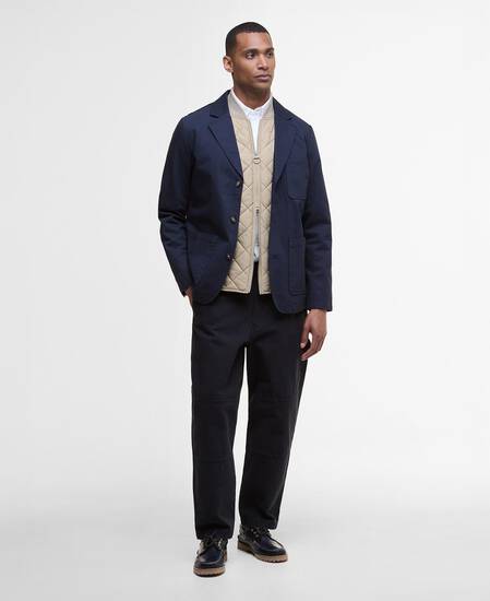 Bayview Herringbone Blazer Navy