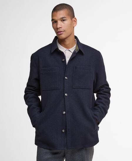 Marlow Tailored Overshirt Navy Marl