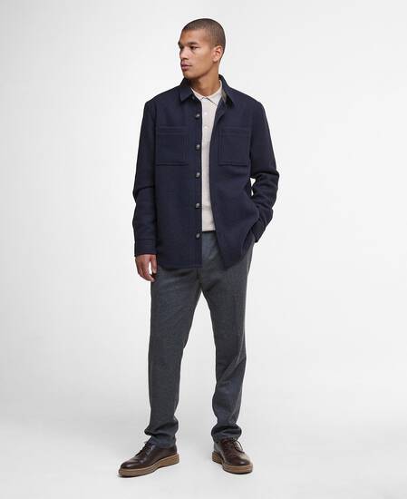 Marlow Tailored Overshirt Navy Marl