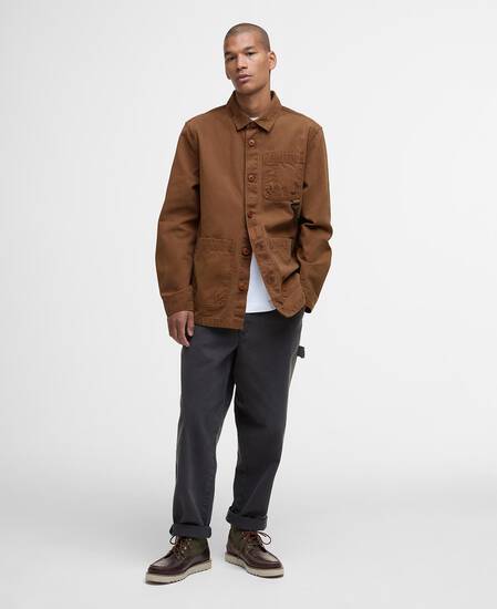 Bowland Garment Dyed Overshirt Umber