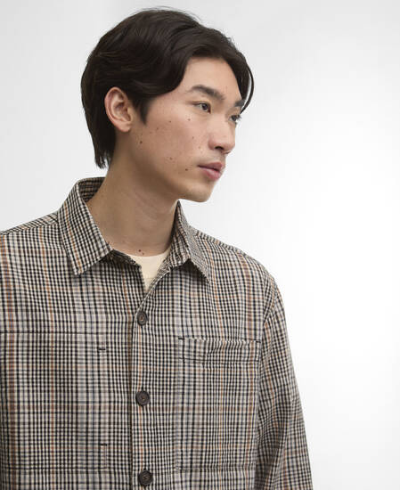 Fife Checked Overshirt Neutral