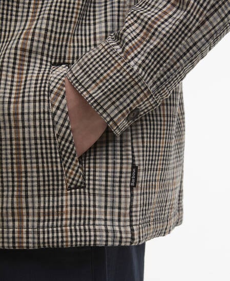 Fife Checked Overshirt Neutral
