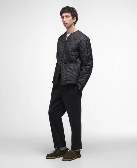Re-Engineered Utility Liddesdale Quilted Jacket Black