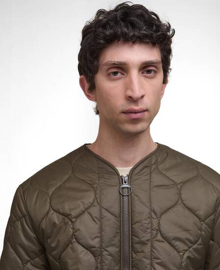 Re-Engineered Utility Liddesdale Quilted Jacket Dark Olive