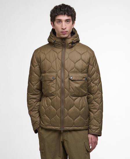 Re-Engineered Hooded Spey Quilted Jacket Beech