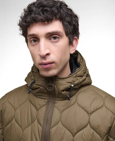 Re-Engineered Hooded Spey Quilted Jacket Beech