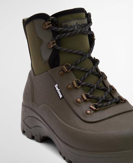 Marlow Lace-Up Wellingtons Olive