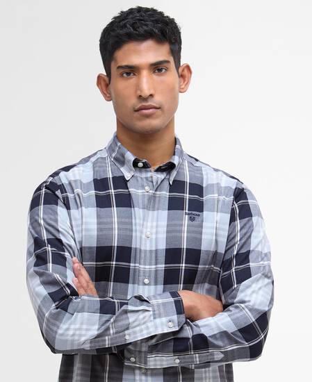 Edgar Tailored Long-Sleeved Shirt Mineral Blue