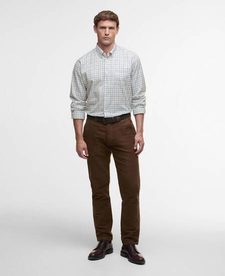 Ashton Regular Long-Sleeved Shirt Mallard Green