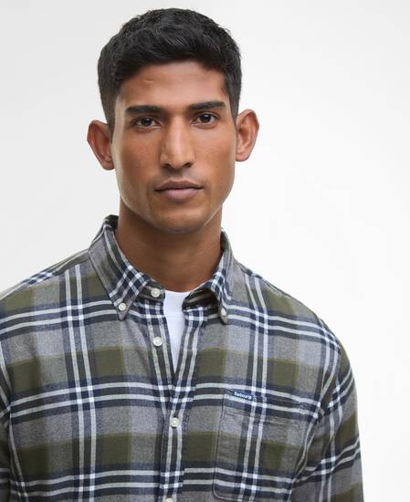 Fallbay Tailored Long-Sleeved Shirt Mid Grey Marl