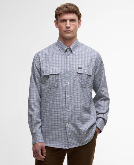 Fenn Regular Gingham Shirt Mallard Green