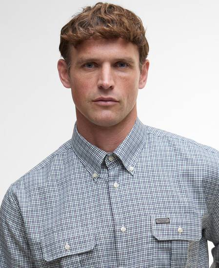 Fenn Regular Gingham Shirt Mallard Green