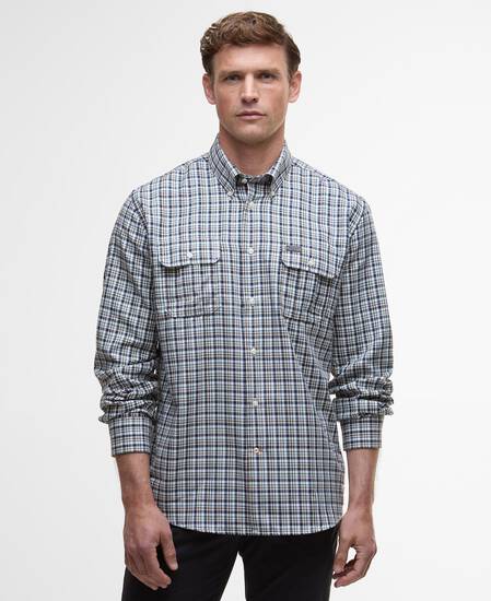 Panwell Thermo-Weave Checked Shirt Navy