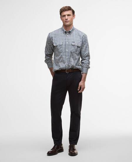 Panwell Thermo-Weave Checked Shirt Navy