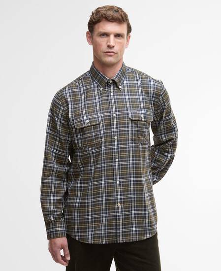 Saldon Thermo-Weave Checked Shirt Olive