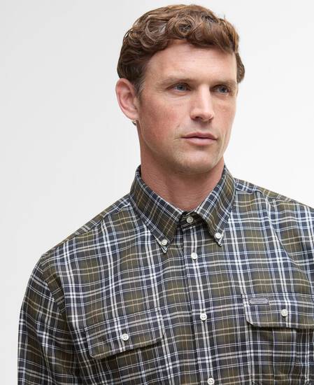 Saldon Thermo-Weave Checked Shirt Olive