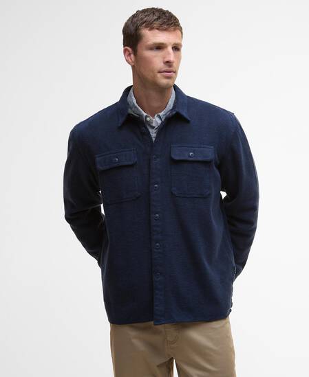 Baystone Relaxed Long-Sleeved Shirt Navy