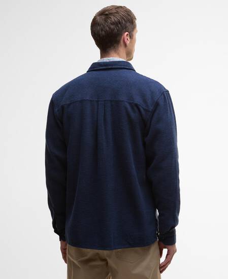 Baystone Relaxed Long-Sleeved Shirt Navy