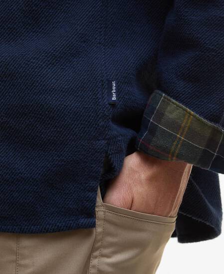 Baystone Relaxed Long-Sleeved Shirt Navy