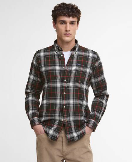 Whernside Tailored Long-Sleeved Shirt Olive