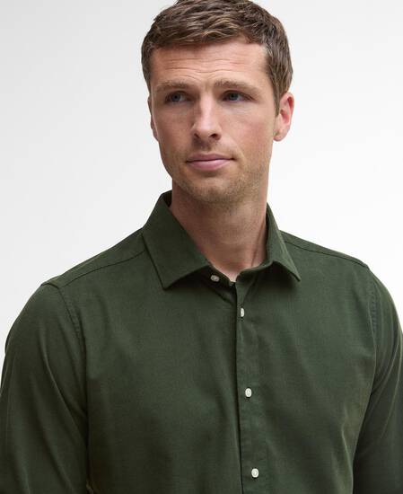 Runnymede Tailored Cord Shirt Forest