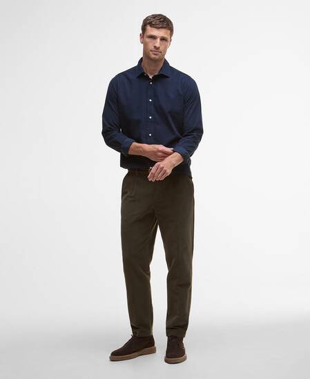 Runnymede Tailored Cord Shirt Navy