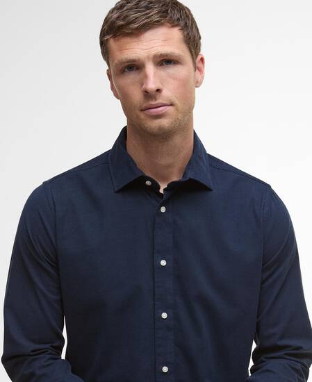 Runnymede Tailored Cord Shirt Navy